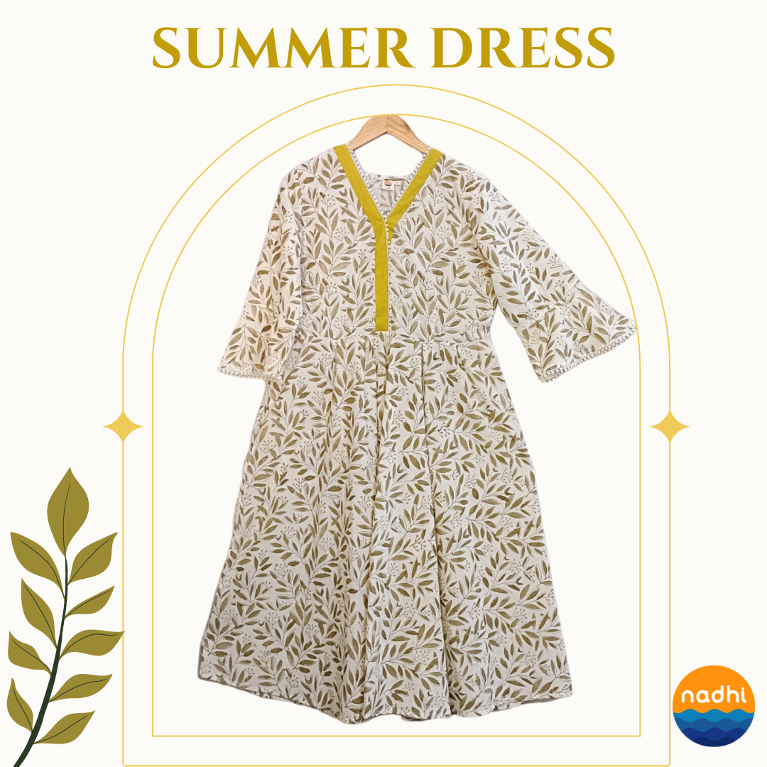 Fit Flare Summer cotton dress Nadhi